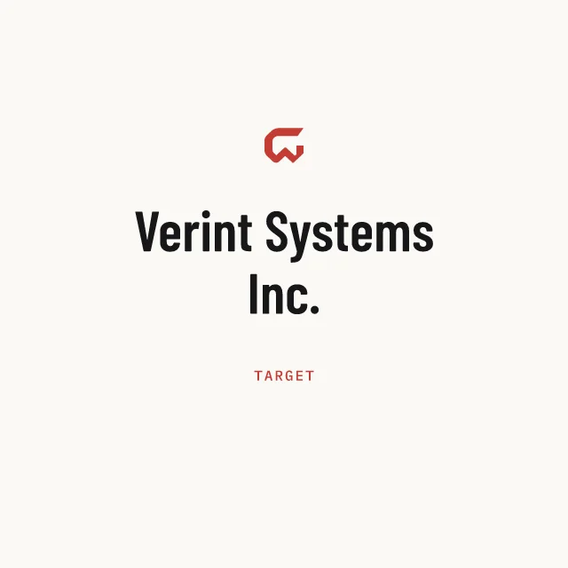 Target: Verint Systems Inc.