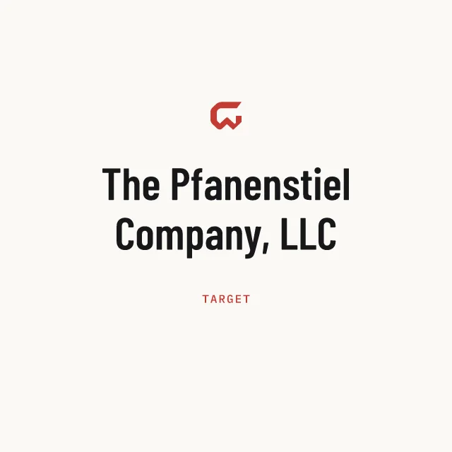Target: The Pfanenstiel Company, LLC
