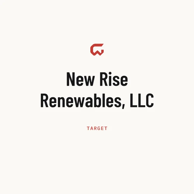 Target: New Rise Renewables, LLC