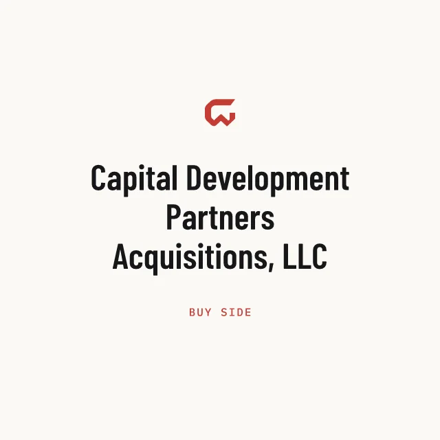 Buy side: Capital Development Partners Acquisitions, LLC