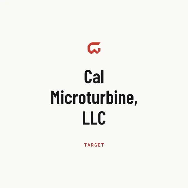 Target: Cal Microturbine, LLC