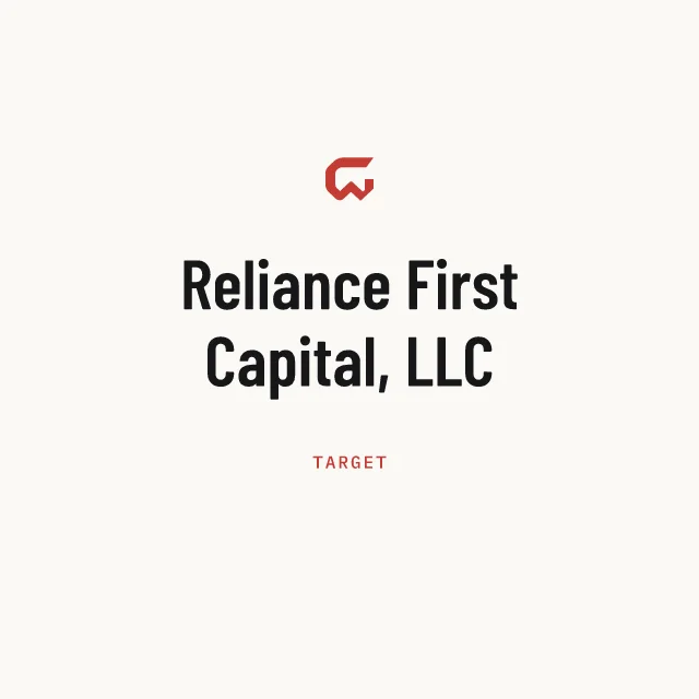 Target: Reliance First Capital, LLC