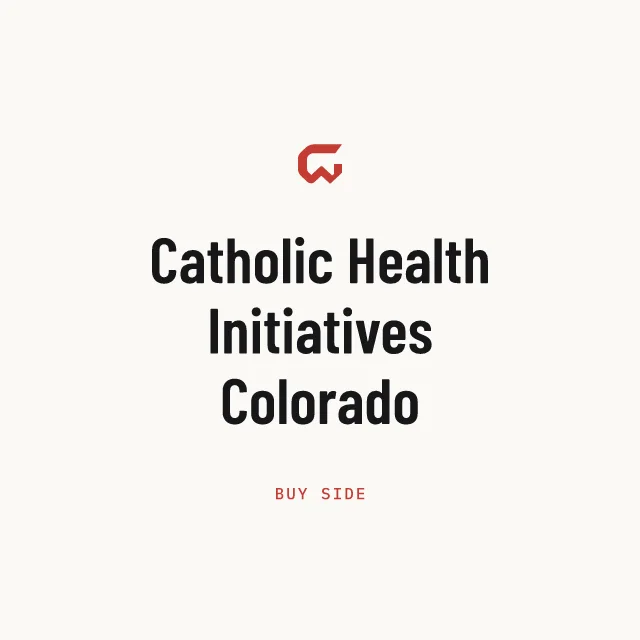 Buy side: Catholic Health Initiatives Colorado