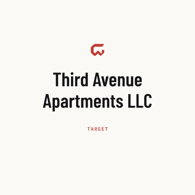 Target: Third Avenue Apartments LLC