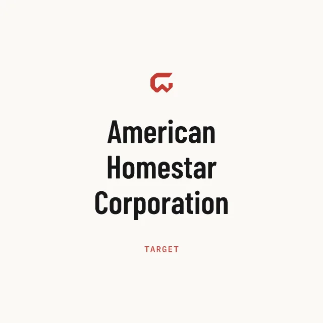 Target: American Homestar Corporation