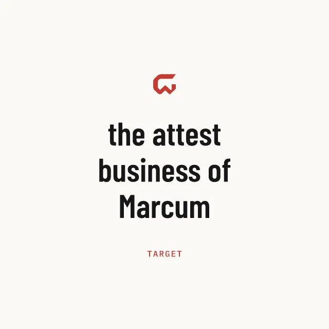 Target: the attest business of Marcum