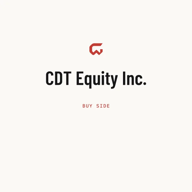 Buy side: CDT Equity Inc.