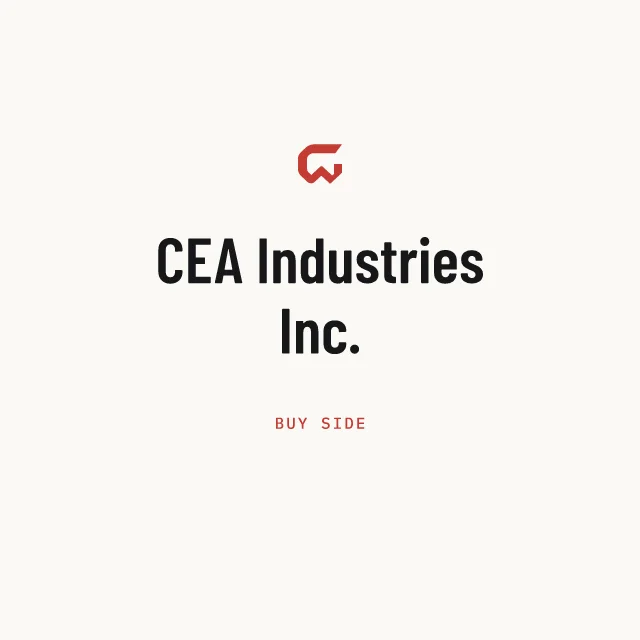 Buy side: CEA Industries Inc.