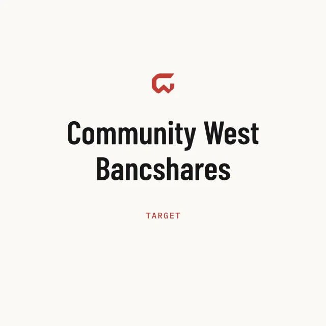 Target: Community West Bancshares