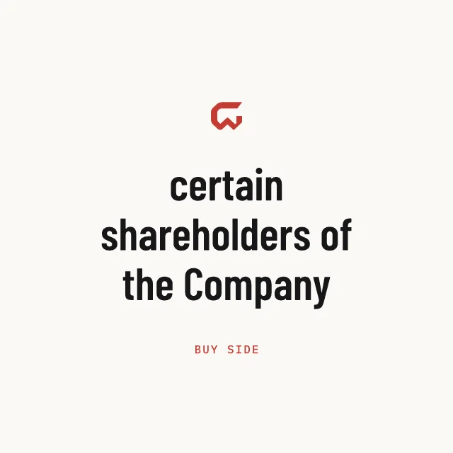 Buy side: certain shareholders of the Company