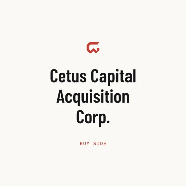 Buy side: Cetus Capital Acquisition Corp.