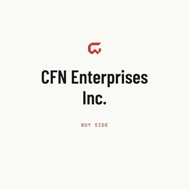 Buy side: CFN Enterprises Inc.