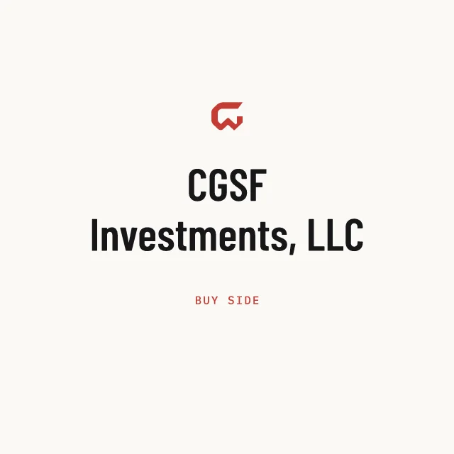 Buy side: CGSF Investments, LLC