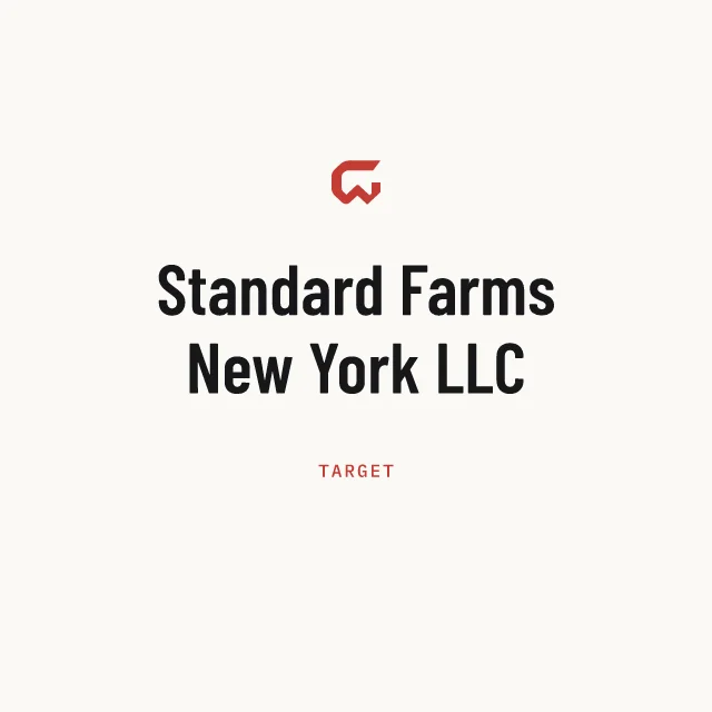 Target: Standard Farms New York LLC