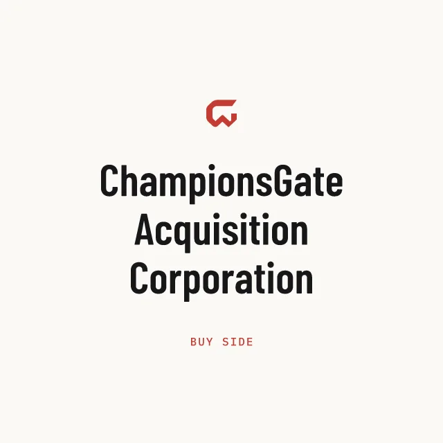 Buy side: ChampionsGate Acquisition Corporation