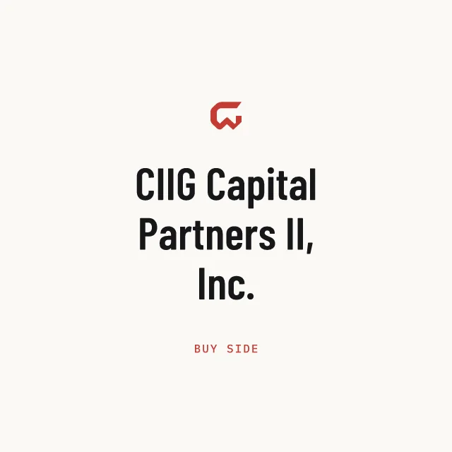 Buy side: CIIG Capital Partners II, Inc.