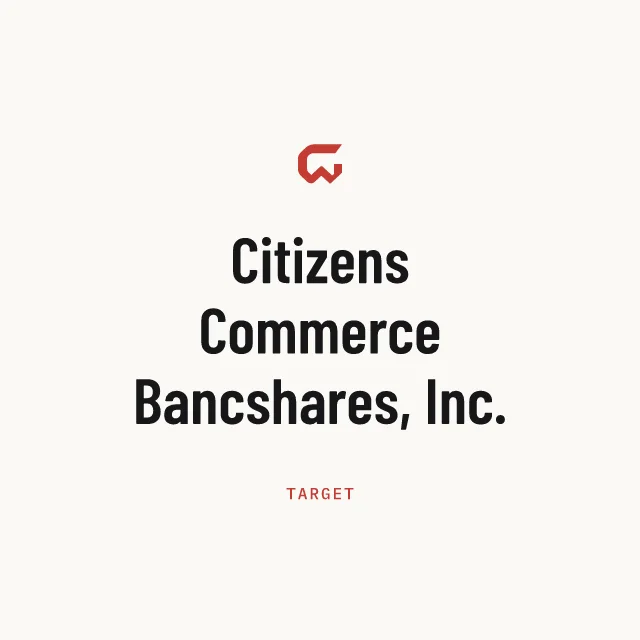 Target: Citizens Commerce Bancshares, Inc.
