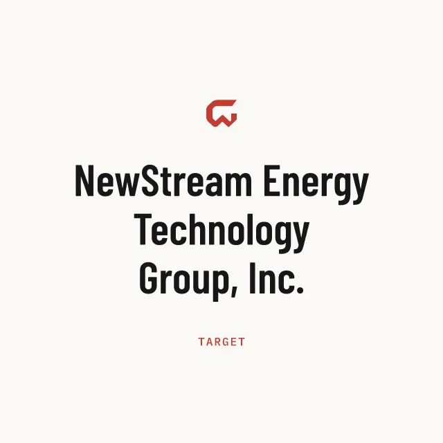 Target: NewStream Energy Technology Group, Inc.