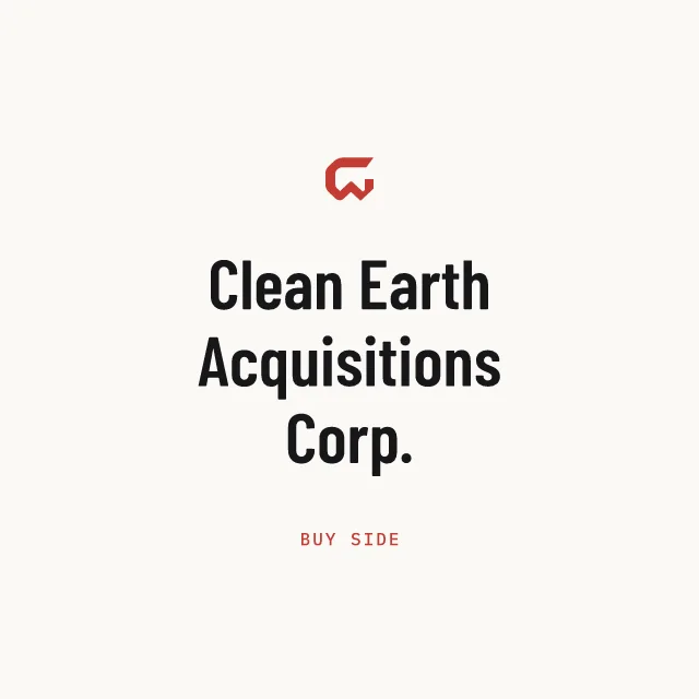 Buy side: Clean Earth Acquisitions Corp.