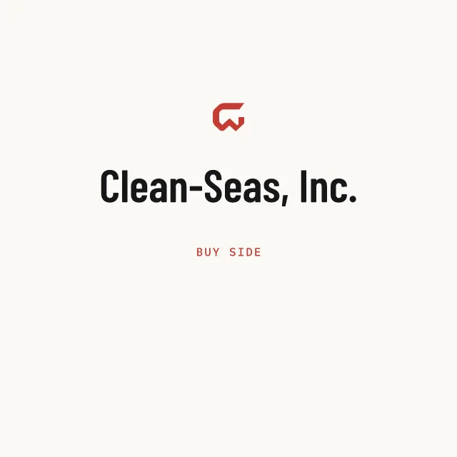 Buy side: Clean-Seas, Inc.