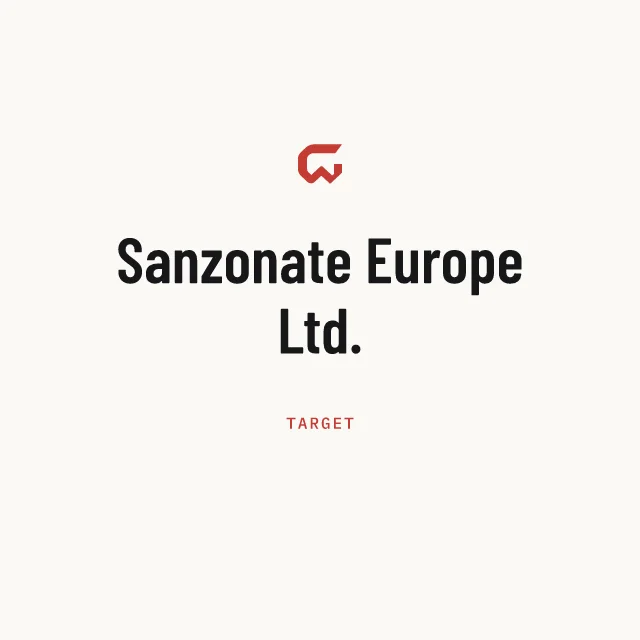 Target: Sanzonate Europe Ltd.