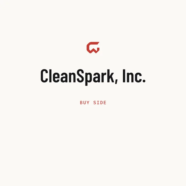 Buy side: CleanSpark, Inc.