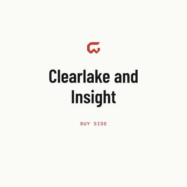 Buy side: Clearlake and Insight