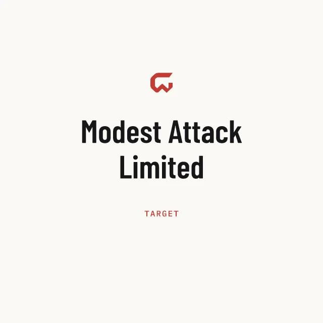 Target: Modest Attack Limited