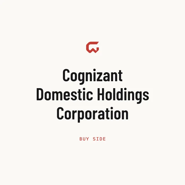 Buy side: Cognizant Domestic Holdings Corporation