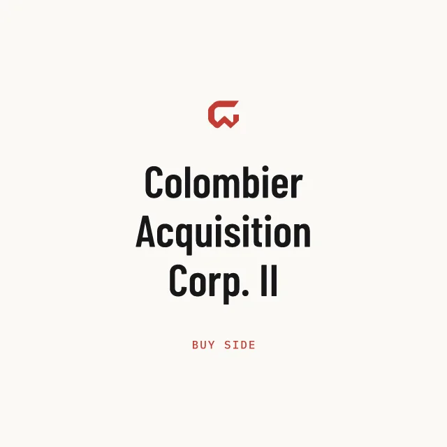 Buy side: Colombier Acquisition Corp. II