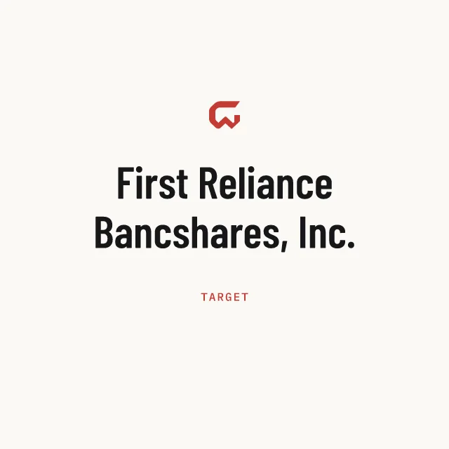 Target: First Reliance Bancshares, Inc.