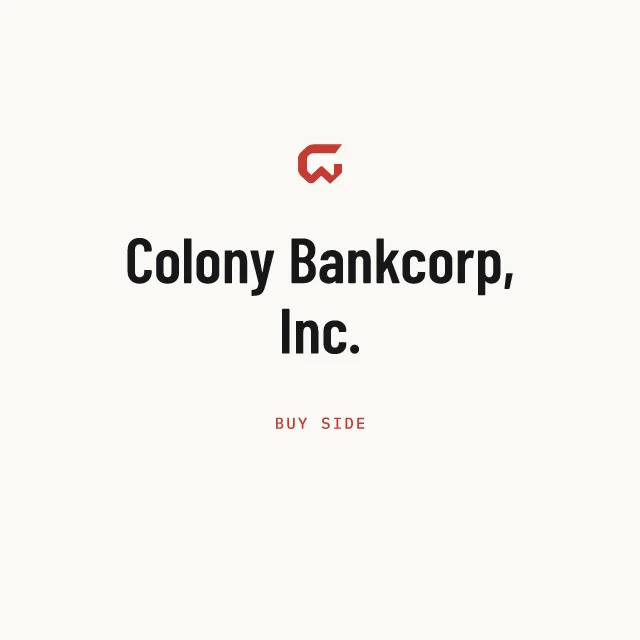 Buy side: Colony Bankcorp, Inc.
