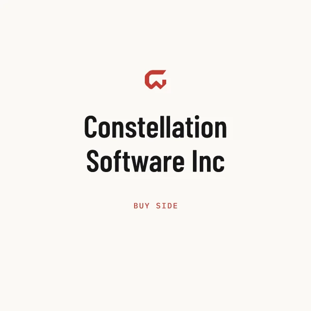 Buy side: Constellation Software Inc