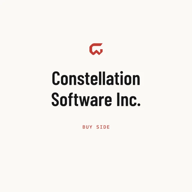 Buy side: Constellation Software Inc.