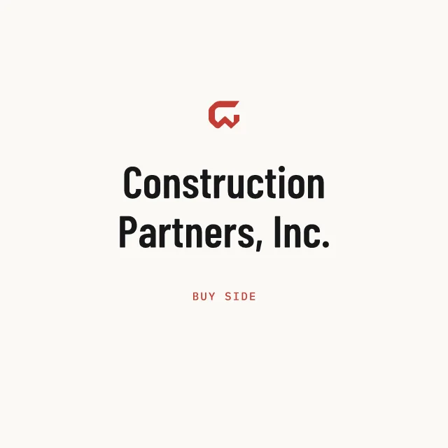 Buy side: Construction Partners, Inc.