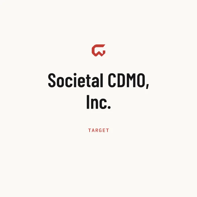 Target: Societal CDMO, Inc.