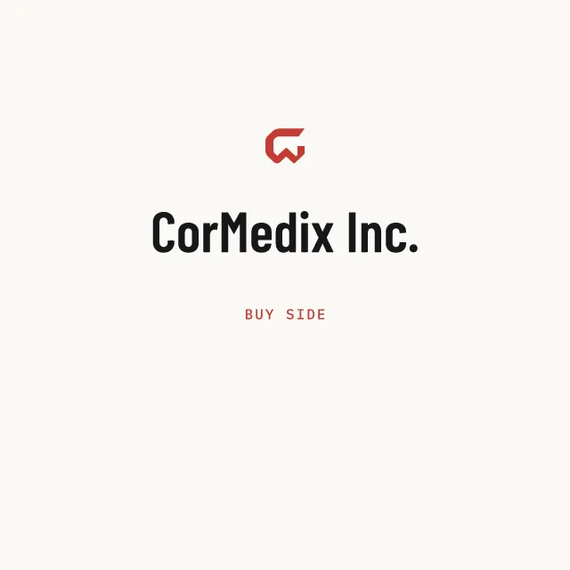 Buy side: CorMedix Inc.
