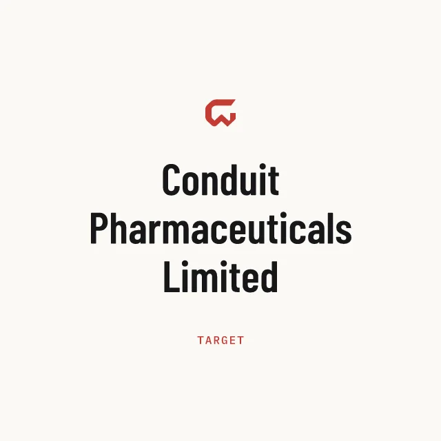 Target: Conduit Pharmaceuticals Limited