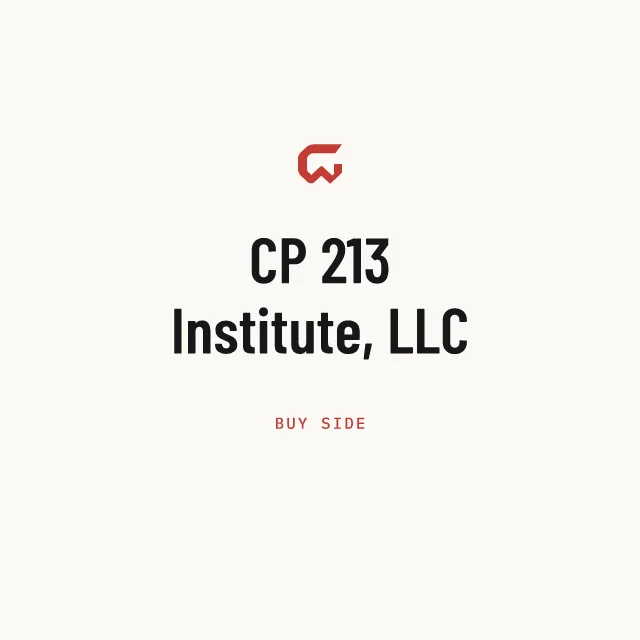 Buy side: CP 213 Institute, LLC
