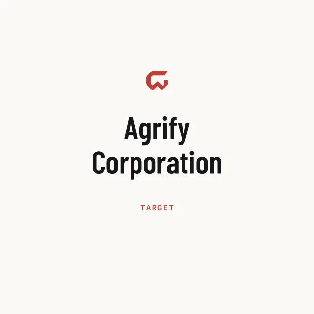Target: Agrify Corporation