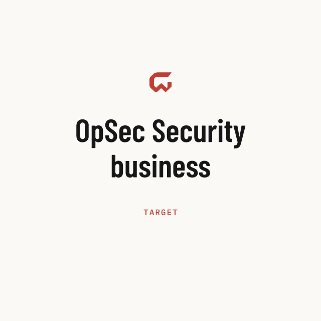 Target: OpSec Security business