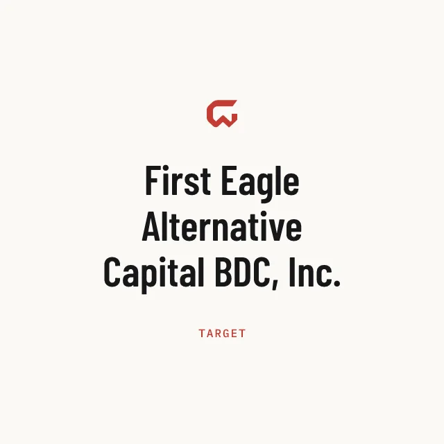 Target: First Eagle Alternative Capital BDC, Inc.