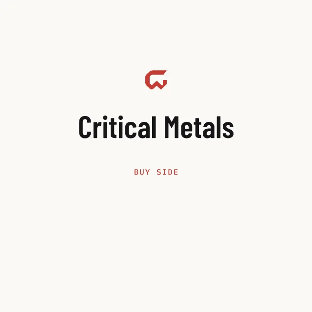 Buy side: Critical Metals