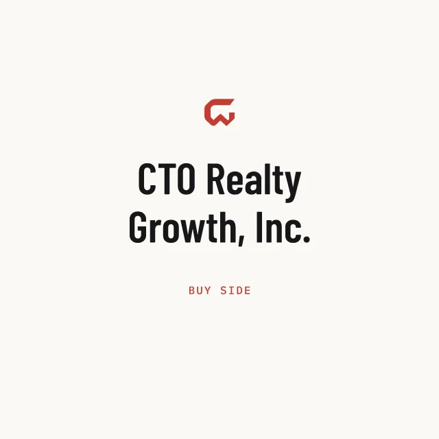 Buy side: CTO Realty Growth, Inc.