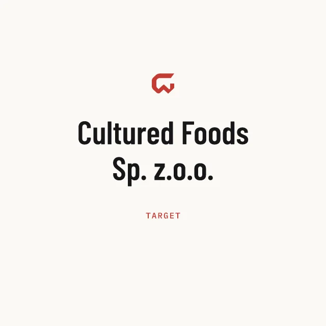 Target: Cultured Foods Sp. z.o.o.