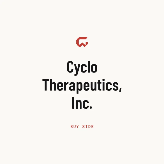Buy side: Cyclo Therapeutics, Inc.