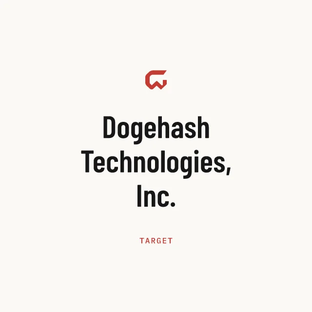 Target: Dogehash Technologies, Inc.