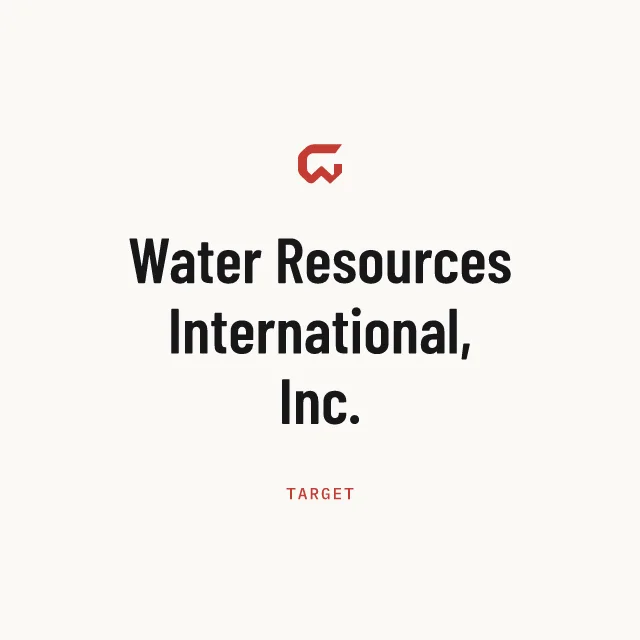 Target: Water Resources International, Inc.