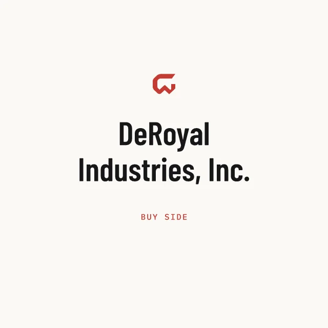 Buy side: DeRoyal Industries, Inc.