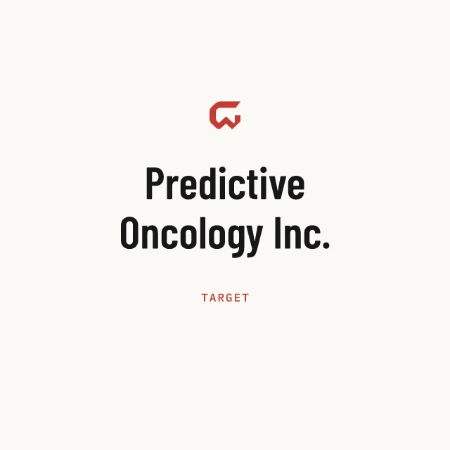 Target: Predictive Oncology Inc.